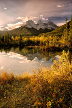 Waasabi:  Three Sisters In Autumn By Michael James 