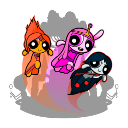 awesomedigitalart:  shirts by RebelArt available now, พ today only! Adventure Puff Girls - Guys - Villain