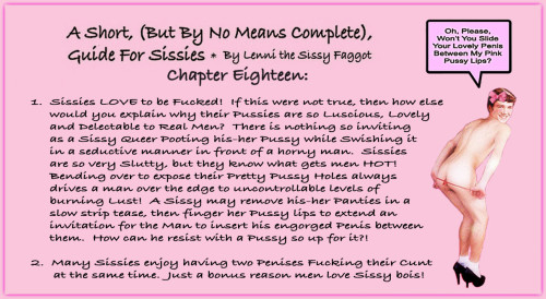 swlenni:  Lenni the Queer ~ Guide For Sissies ~ Chapters 11-20 