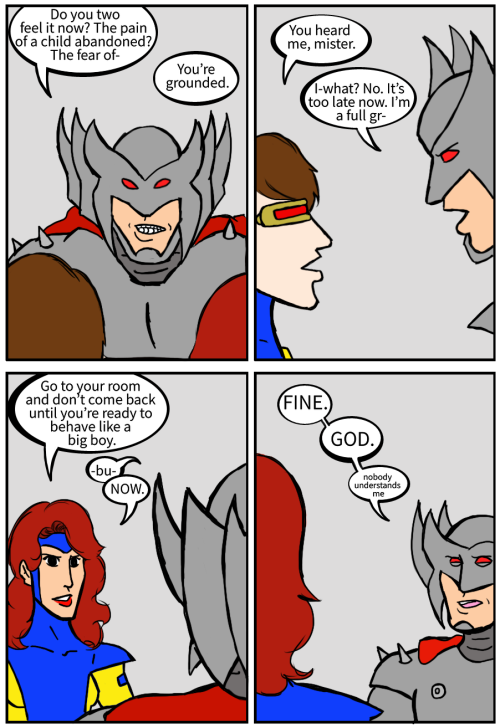 waitingforthet: Stryfe’s secondary mutation is arrested development. This comic is, as is