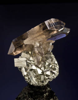 ifuckingloveminerals:  Smoky Quartz, PyriteHuaron