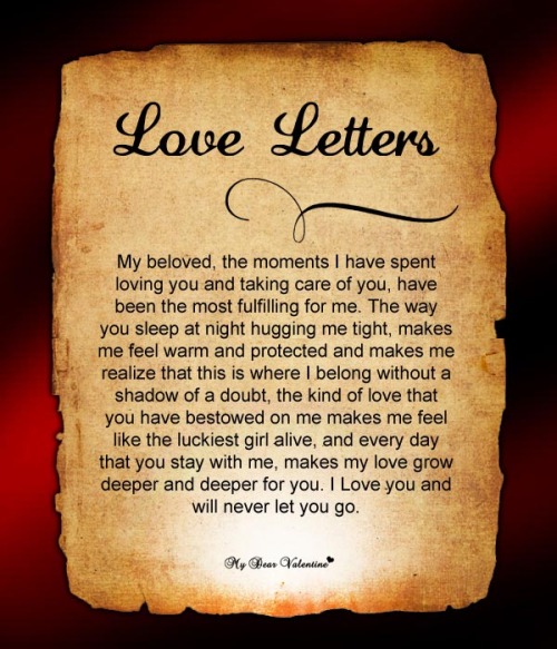 Cute love letters for your boyfriend