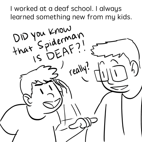 carodoodles:Best headcanon of spiderman. Pass it on. 