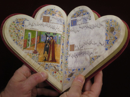 The Chansonnier Cordiforme (1470s) or Chansonnier de Jean de Montchenu is a cordiform (heart-shaped)