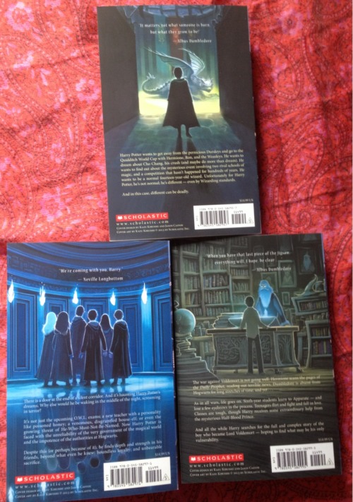 nicodiangeloisdead:  infallibleherondale:  maryannisawkward:  My new Harry Potter paperback set came in the mail! These have the cover illustrations by Kazu Kibuishi. Together, the set spines make Hogwarts castle and the illustrations around the set case