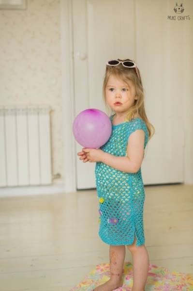 Inspired by the ocean waves, this is the perfect beach dress for any little girl who likes to have f