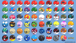 insanelygaming:  All Poke Balls - Labeled Created by Sean Cantrell 
