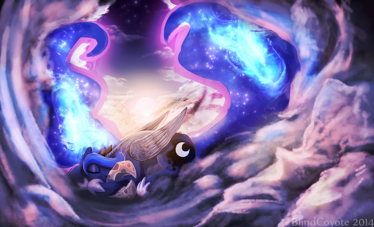 mylittleponyoficialg4:  Luna’s Slumber by BlindCoyote  &lt;3