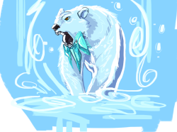 cabooseebooks:  day 12 fav ice type - beartic hello beautiful polar bear with a majestic ice beard 