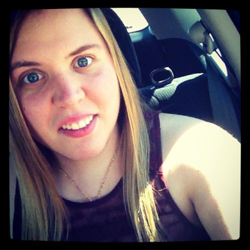 #roadtrip #orlando #selfie #monday #blueeyes #blondehair #longhair #car #driving