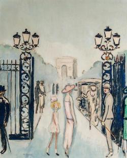 herzogtum-sachsen-weissenfels:  Kees van Dongen (Dutch, 1877-1968), La Porte Dauphine, 1924-25. Oil on canvas, 101 x 81.5 cm. 