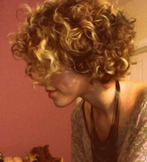 Black curly hairstyle short hair