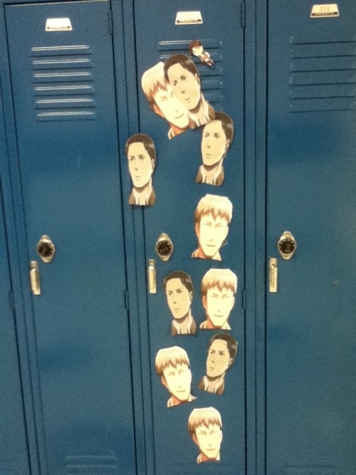 fullmarcobodt:  it was my birthday today and my friend went and put an abundance of jeans and marcos on my locker, as well a tshirt with a poem and jean and marco, and a dozen cupcakes of jean face saying marco oh my god