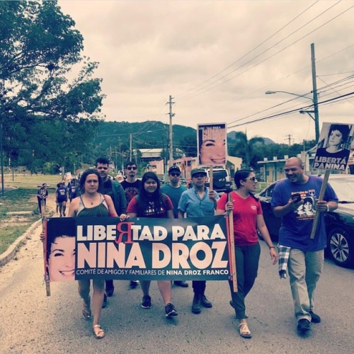 March for Nina Droz, who was arrested at the Paro Nacional on May 1, 2017 and still languishes in ja