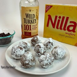 tipsybartender:  ▃▃▃▃▃▃▃▃▃▃▃▃▃▃▃▃▃▃▃▃▃▃▃▃     WILD TURKEY BALL BROWNIES! These brownies are a crazy mix of Wild Turkey Bourbon, Nilla Wafers and Chocolate. Click on the link in my bio to watch us make this