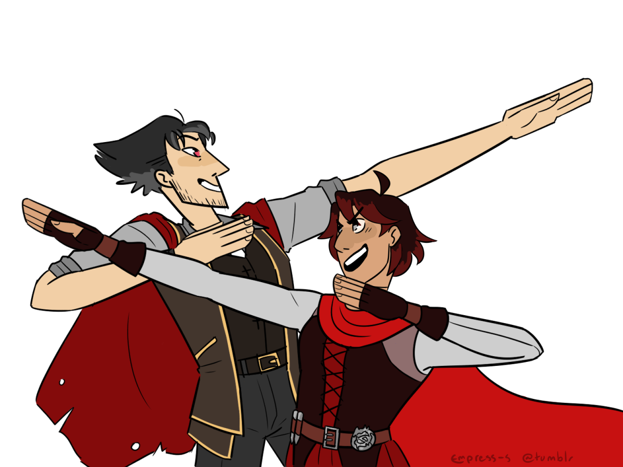 More Qrow & Ruby bc i drew a fair few pics of them hanging together