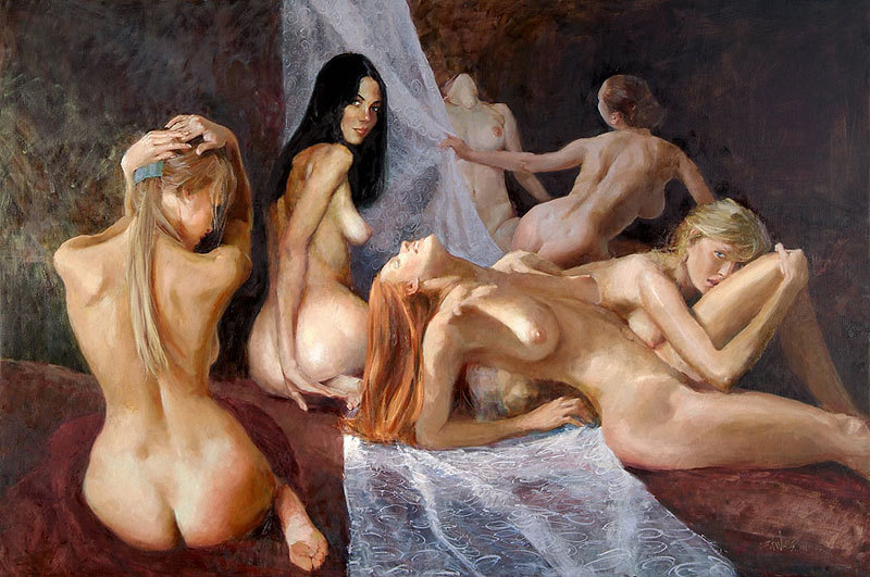 ewallisartist:Simpatico 48x72in. oil on linen, Eric Wallis 2006