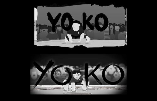 A valuescript I did for my film, YOKO! Before coloring, I needed to rough out the lighting of k