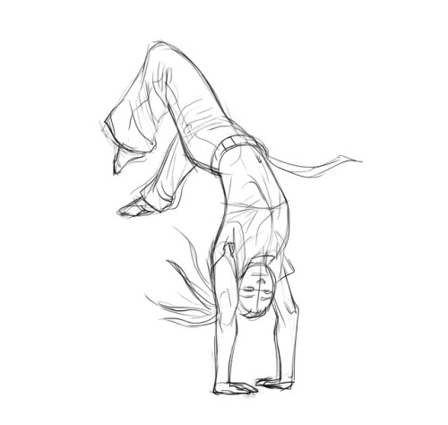 Trying to improve at drawing bodies in motion. I don’t do that often, so I feel is a weakness I have