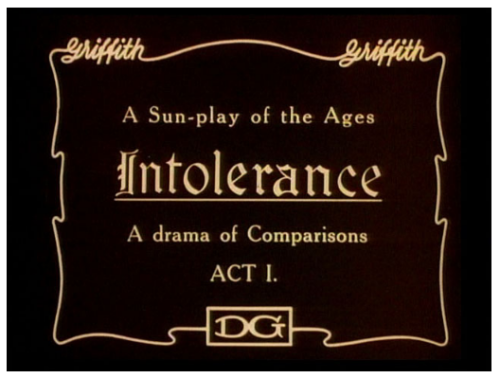 Film titles: D.W. Griffith Intolerance, 1916. F.W. Murnau, Nosferatu, 1922. Alfred Hitchcock, The Lo
