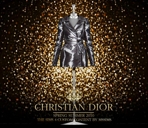 CHRISTIAN DIOR SPRING SUMMER 2010 FIRST FACE COAT & HIGH HEEL FOR THE SIMS 4ACCESS TO EXCLUSIVE 