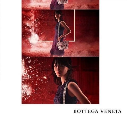 Sora Choi for the Bottega Veneta F/W 2018 campaign 