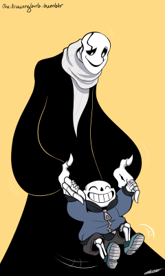 thedrawingbirb:  I love non-existent Dr. Gaster, and I love the idea of him being a dadster. Though idk how to draw him. I like him kinda hunched and creepy looking…but then I see people putting him in turtlenecks and looking all swish, then I cry. 