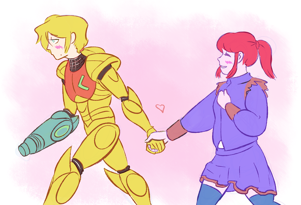 sarraceniarts: Young Samus drawings continues, in which Young Samus is a hero to
