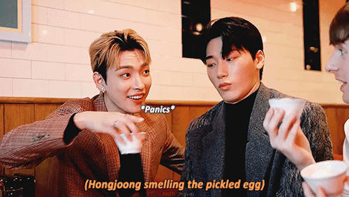 Hongjoong & Santrying Classic British Food For The First Time (yt; @jolly)