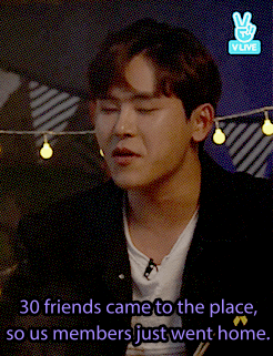 star-hoya: Howon giving us the story of Dongwoo’s birthday celebrations. 