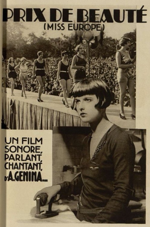 gacougnol: Louise BrooksIn French Cinémagazine  October 4, 1929 about “Prix de Beauté (Miss Europe)” Auguste Génina 1929 https://painted-face.com/