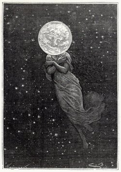 gorettmisstag:    Émile Bayard, from Autour de la lune (All around the moon), by Jules Verne, Paris (Hetzel), circa 1870   