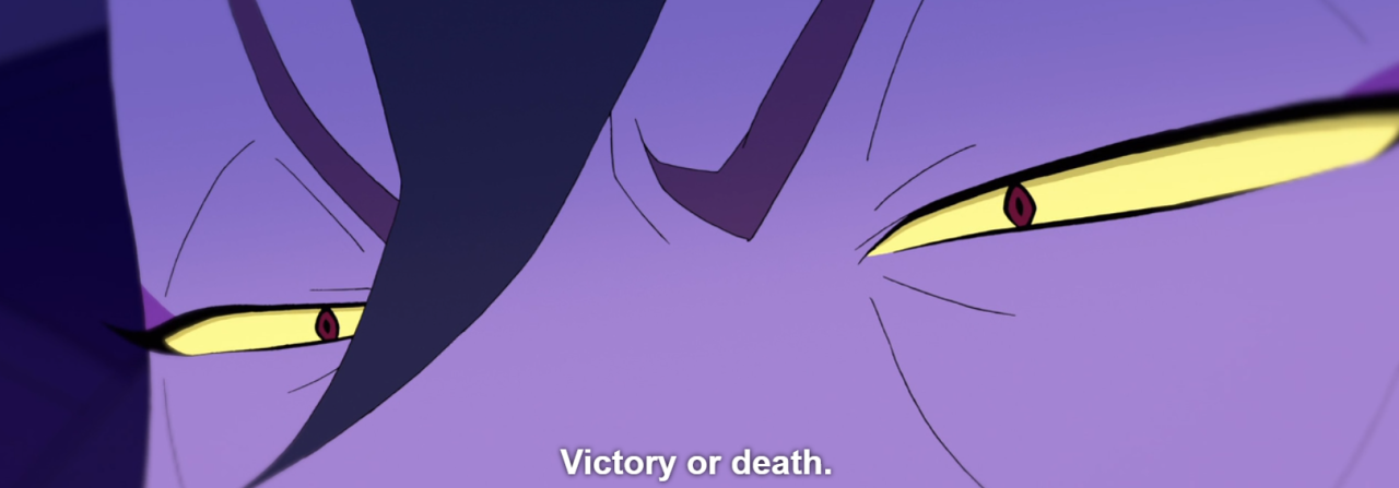 lilhunteronacase:  Victory or Death Remember Lotors Nanny and how she taught Hunk that the only way to gain knowledge was through conflict and fightingParallel to thatWhen Lotor fought the white lion he went forward to fight proclaiming the Galra way,