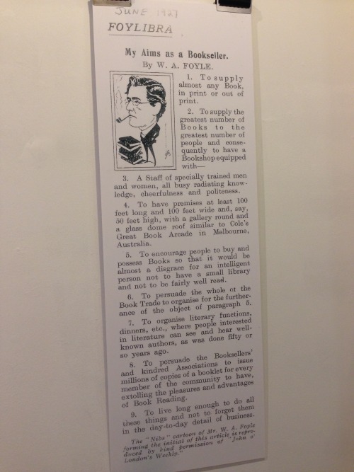 prettybooks:Here’s some photos from the recent Foyles Charing Cross Road exhibition before the new s