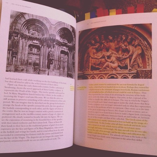 My teenage self highlighted and flagged tons of pages in my glorious copy of Gombrich’s Story of Art