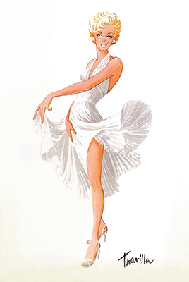 chloezhao:William Travilla’s original costume design sketches for Marilyn Monroe– in Gen