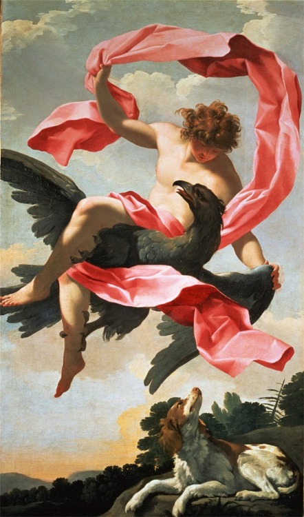 camilotangerine: Eustache Le Sueur, The rape of Ganymede, c. 1640, oil on canvas, 214 x 120 cm.