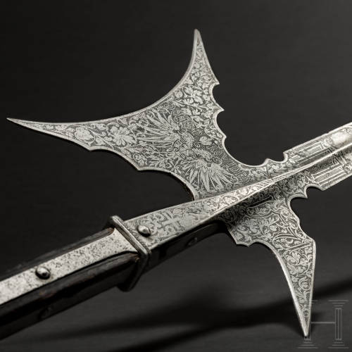 Halberd for the Trabant Guard of Holy Roman Emperor Maximilian II, dated 1571.from Hermann Historica