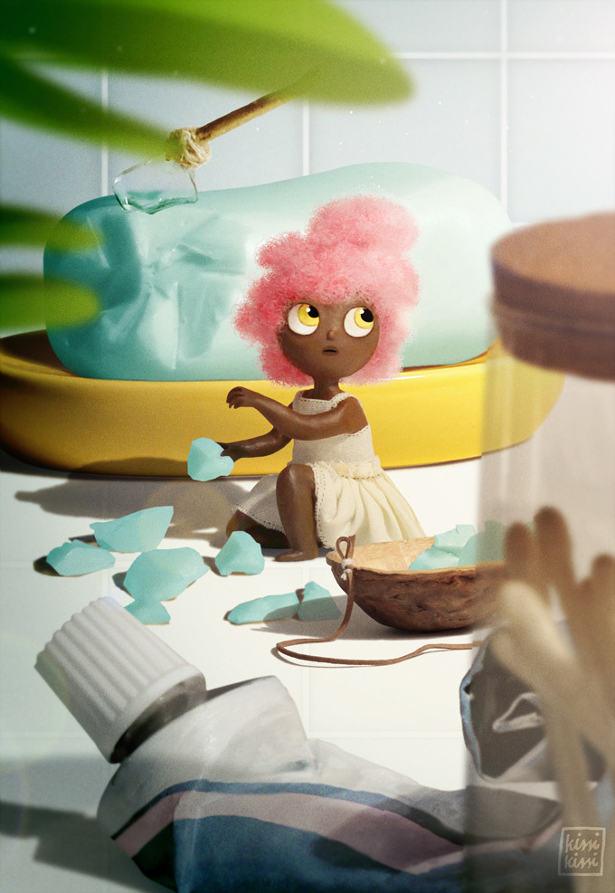 kissikissi:  Here’s another little addition to the Borrowers series. For Bathroom