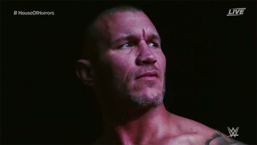 r-a-n-d-y-o-r-t-o-n:Randy Orton actually trimmed his beard during his match