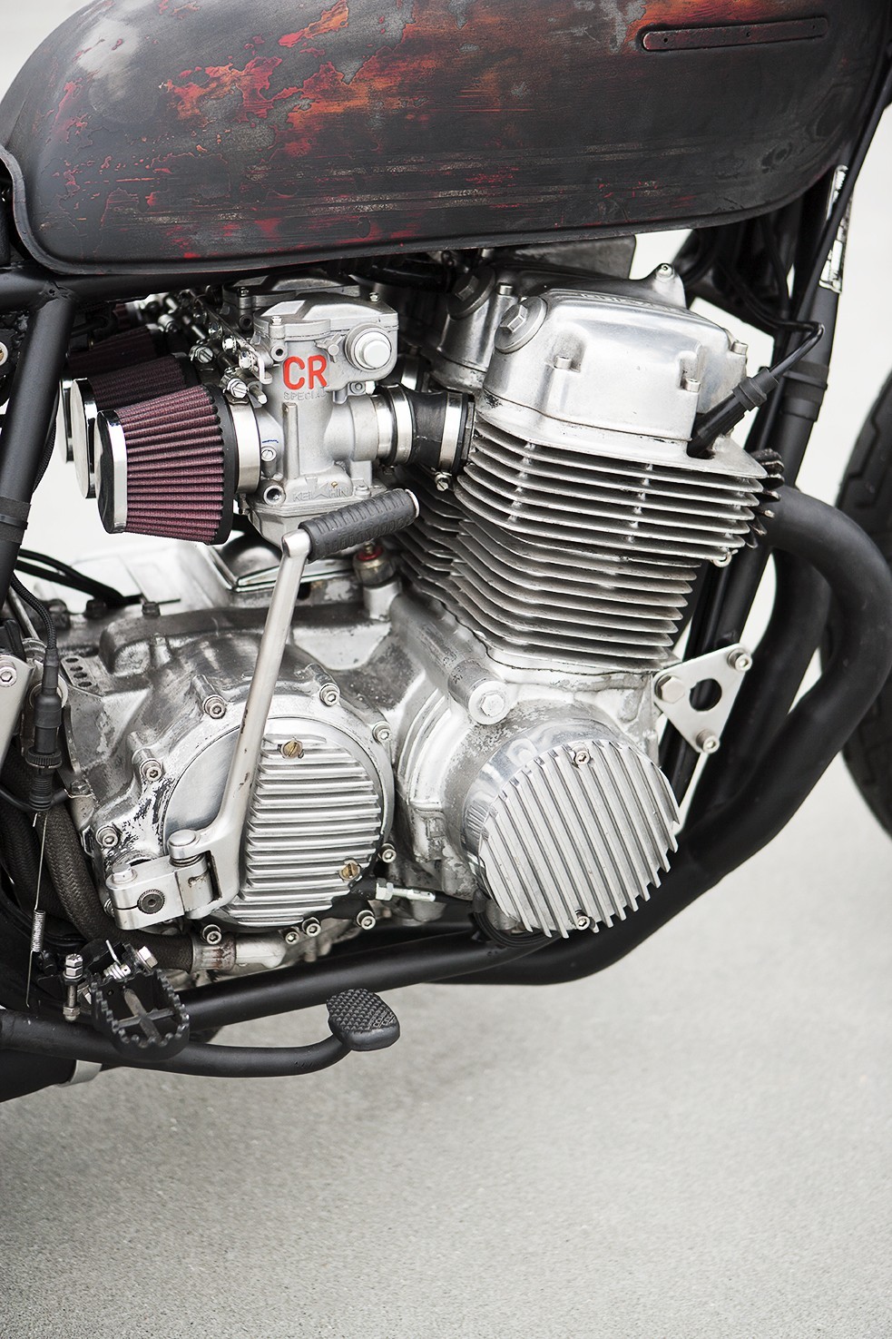daysxpage:  my favorite work Honda CB 750( wrenchmonkees custom copenhagen)