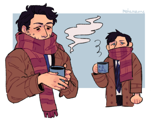 manifestingdestiel:metaname:softest angel in the garrison Cas isn’t used to the sudden cold weather.