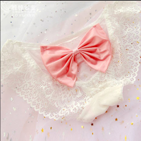 young&mdash;heart:  Must have in closet http://youngheart.storenvy.com/products/22843440-pink-bow-lace-panty-pack-of-2