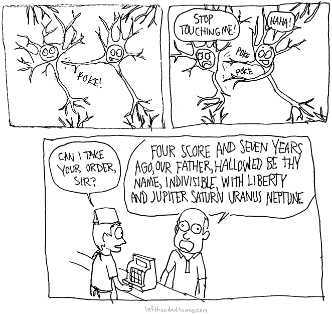 lefthandedtoons:  Brain Cells | Left-Handed Toons Comic URL: http://www.lefthandedtoons.com/1821/
