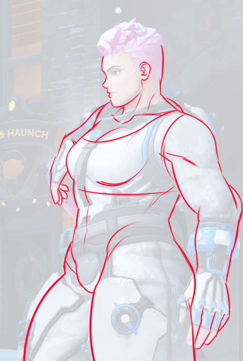 orangekissess:  anon wanted help figuring out zaryas body typeheres a zarya body type ref. i red lined screen caps of her. there u go  Yeeeessssssssssss