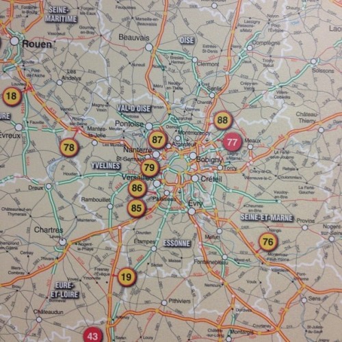 what’s it going to take to put paris on the map? (truck stop map of france, capital missing)