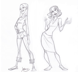 bevinbrand: More Buffy-related doodles from 2012-2015. Dawn and Anya cartoony design sketches. (2015) Comics character Morgan, a succubus with an interesting concept but unsatisfying follow through (IMO).  These were a redesign, taking the basic idea