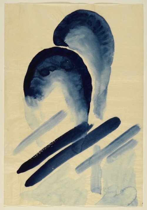 georgia-o-keeffe: Blue-03, 1916, Georgia O'Keeffe Medium: watercolor,paper