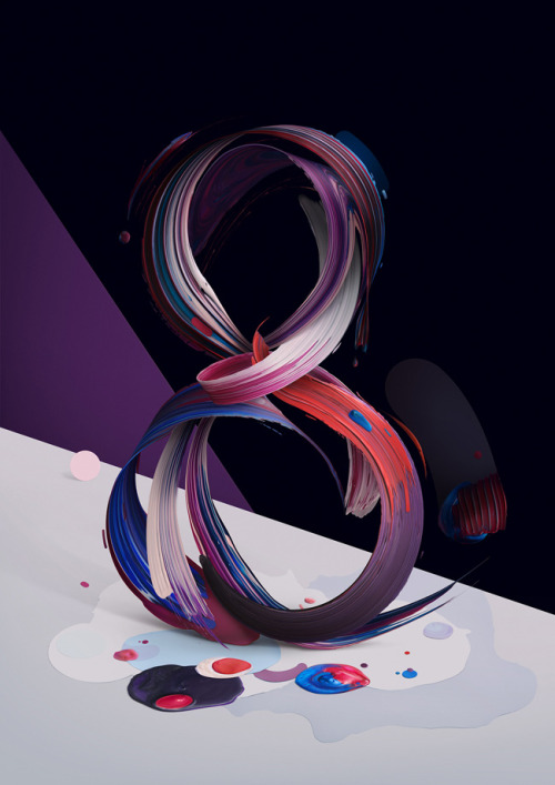 thedsgnblog:  Pawel Nolbert    |    http://nolbert.com “Series of posters exploring form and rhythm of letters or pseudo-letters presented as half-realistic, half-illustrative figurative sculptures. The artworks were built from an elaborate