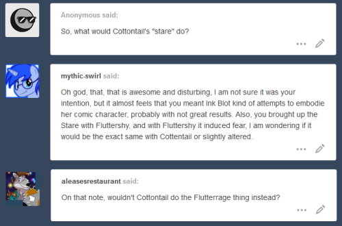 ultimareuniverse:Once upon a time, a young filly named Cottontail wanted to be a bear. It was…less than ideal. The End.AHHHH OMFG too cute~! X3 <3